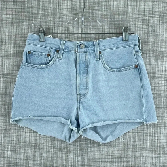 Levi's 501 Womens Size 28 button fly cut off jean shorts 1850 - Picture 1 of 11